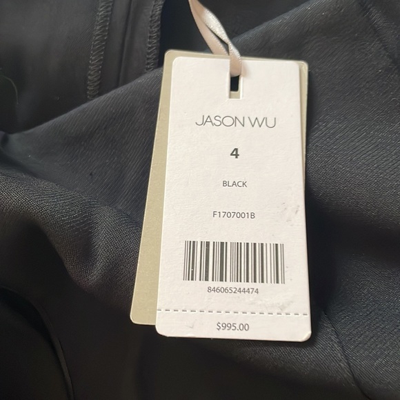 NWT Jason Wu Pintuck High-waisted Straight-leg Pants In Black - Picture 9 of 11